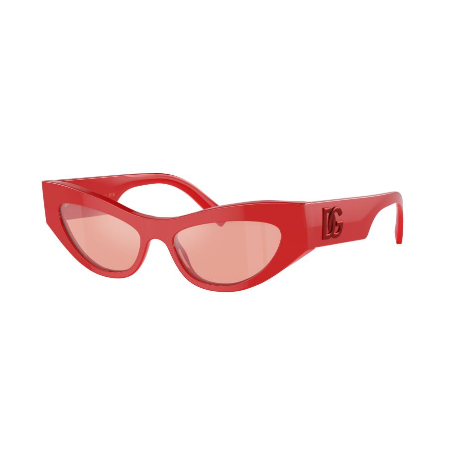 Dolce&Gabbana Vrouwelijk Sunglass DG4450 - Framekleur: Rood, Lenskleur: Roze gespiegeld roze Roze