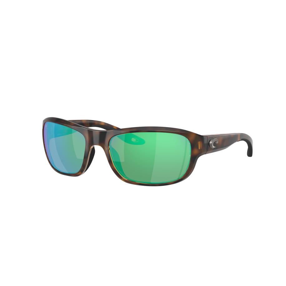 Costa Unisex Sunglass 6S9119 Clipperton - Framekleur: Tortoise, Lenskleur: Groen gespiegeld Groen