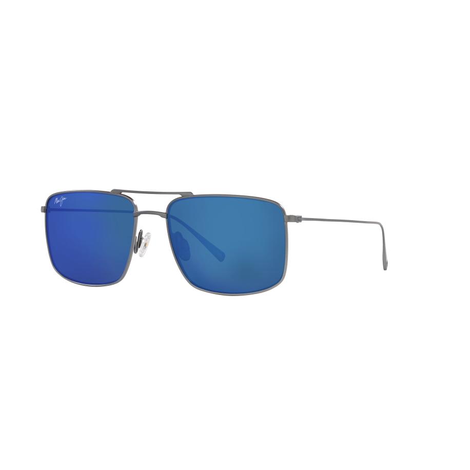 Maui Jim Mannelijk Sunglass Aeko - Framekleur: Grijs, Lenskleur: Blauw gespiegeld polarized Blauw