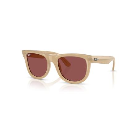 Ray-Ban Wayfarer Reverse zonnebril Opaal Beige & Honing montuur Violet glazen 50-22