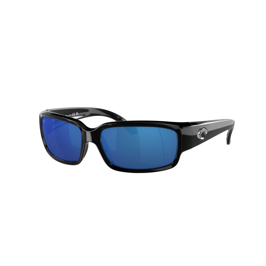Costa Unisex Sunglass 6S9025 Caballito - Framekleur: Glanzend zwart, Lenskleur: Blauw gespiegeld Blauw