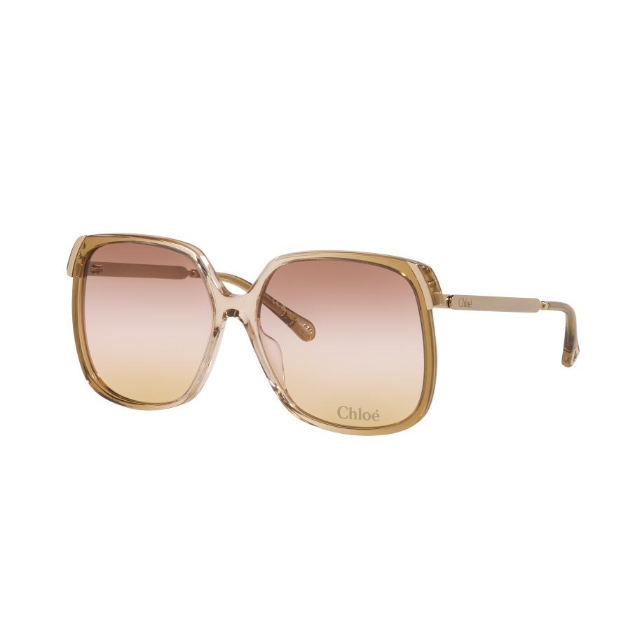 Chloé Vrouwelijk Sunglass CH0286S - Framekleur: Bruin licht, Lenskleur: Roze Gradiënt Roze