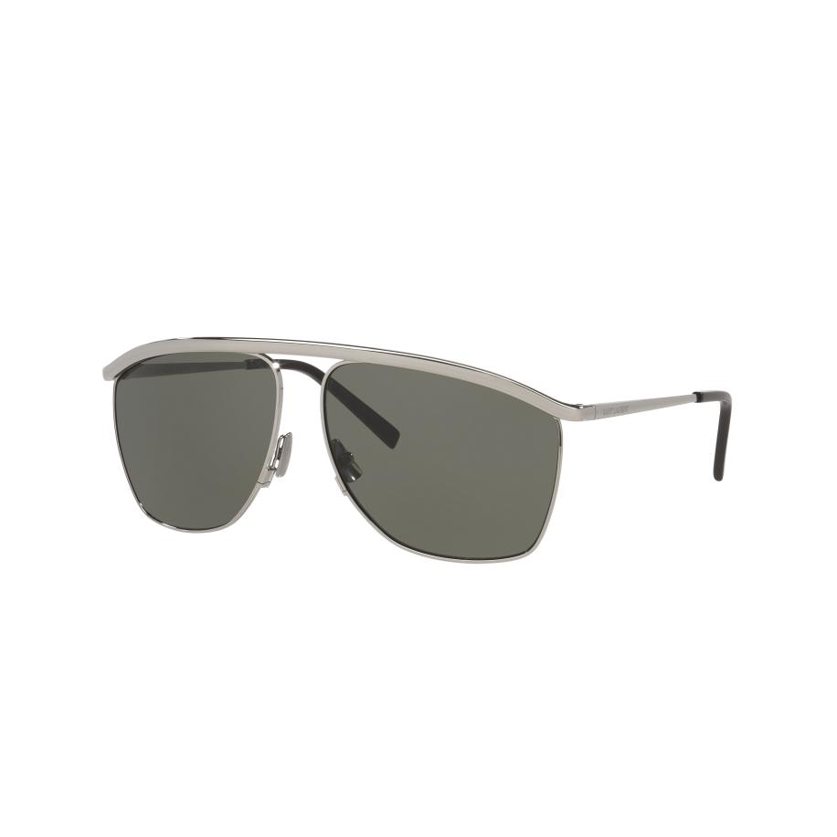 Saint Laurent Vrouwelijk Sunglass SL820Victoire - Framekleur: Zilver, Lenskleur: Grijs Grijs