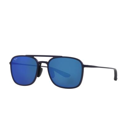 Maui Jim Unisex Sunglass Keokea - Framekleur: Blauw, Lenskleur: Blue Hawaii Mirror Polarized