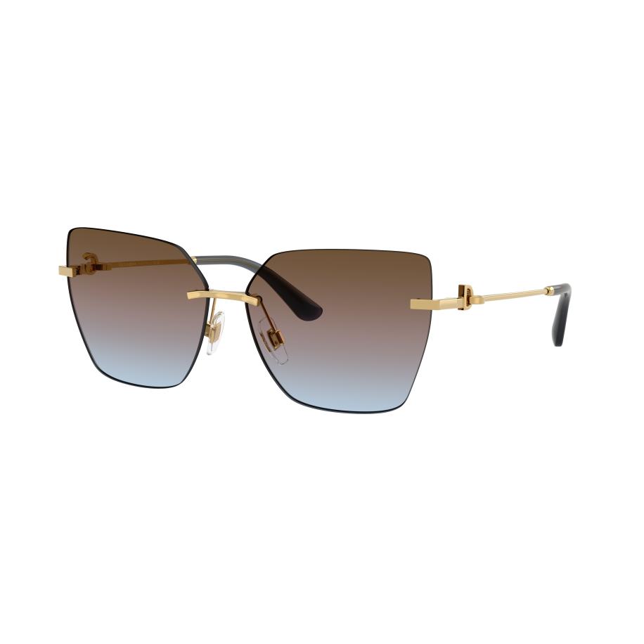Dolce&Gabbana Vrouwelijk Sunglass DG2321 - Framekleur: Goud, Lenskleur: Azuurblauw/roze/bruin gradiënt Multicolor