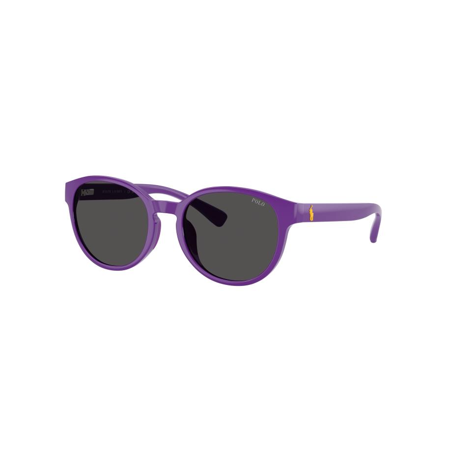 Polo Ralph Lauren Unisex Sunglass PP9509U - Framekleur: Glanzend paars, Lenskleur: Donkergrijs Grijs