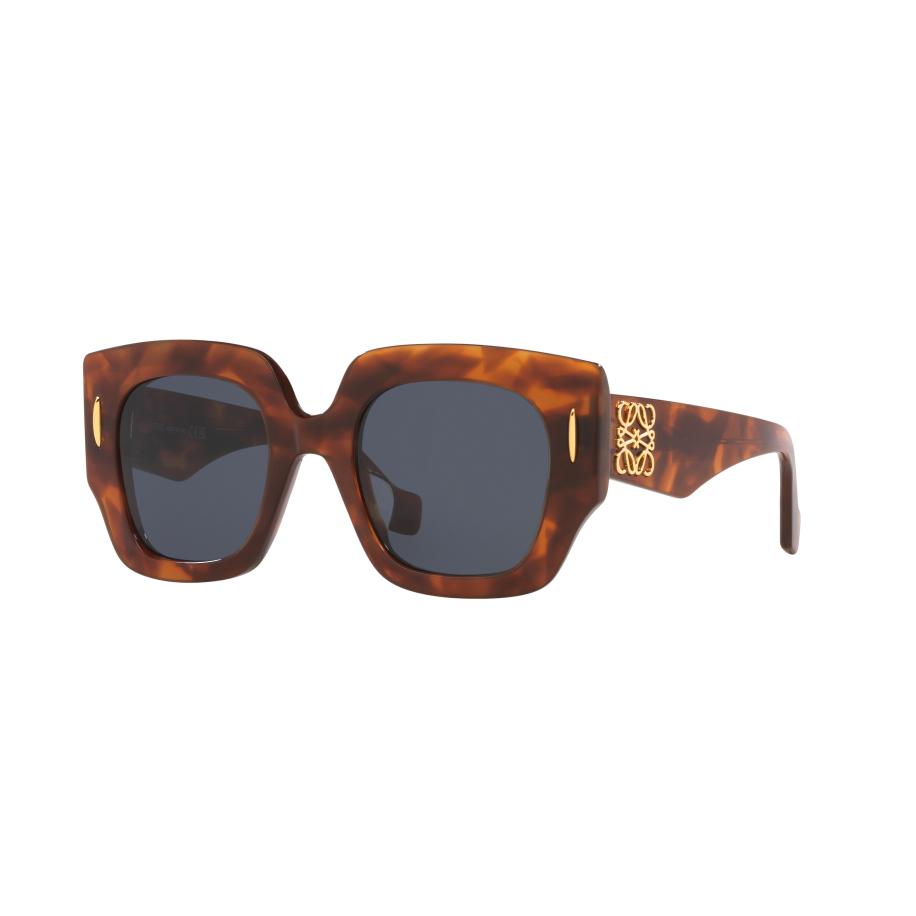 Loewe Vrouwelijk Sunglass Anagram Lw40129U - Framekleur: Tortoise, Lenskleur: Blauw Blauw