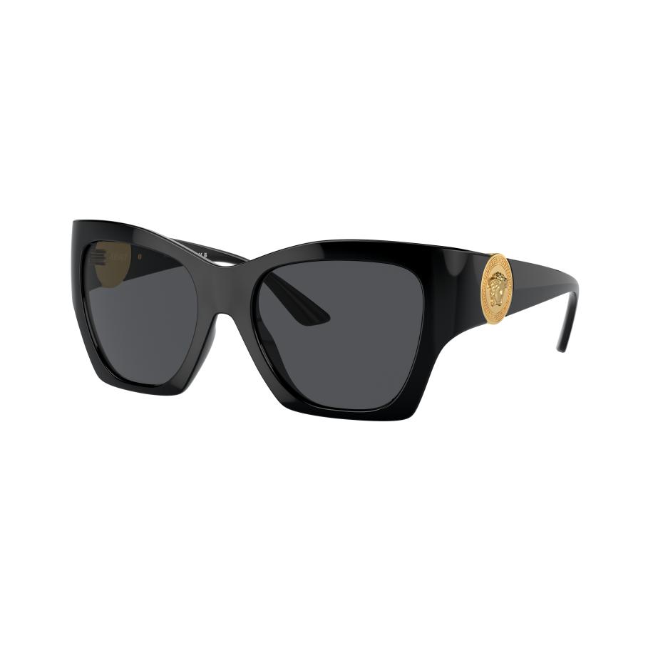 Versace Vrouwelijk Sunglass VE4452 - Framekleur: Zwart, Lenskleur: Donkergrijs Grijs