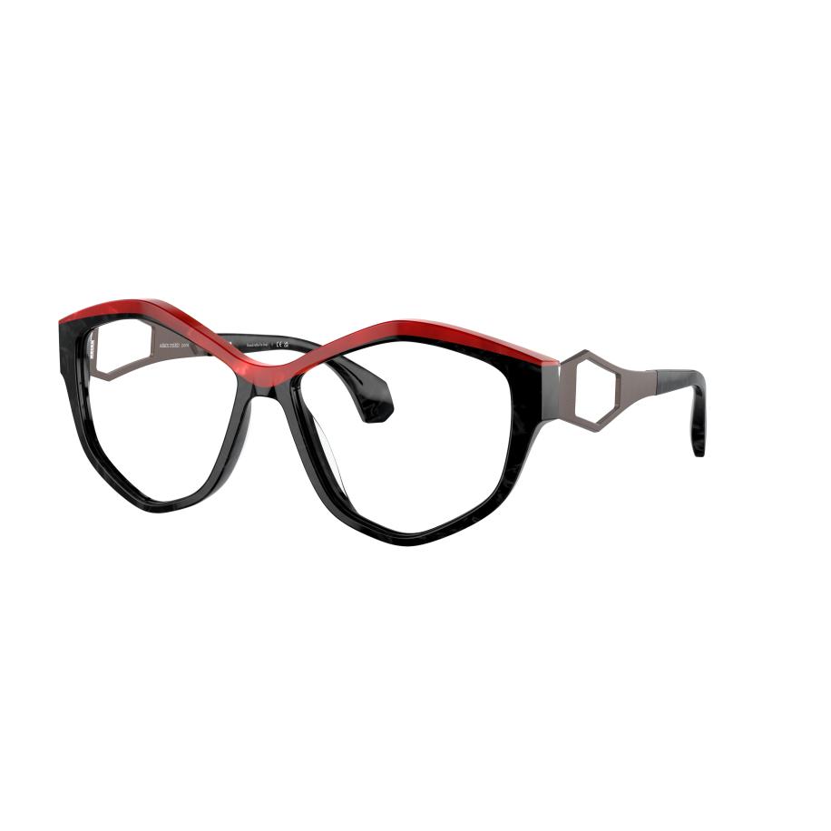 Alain Mikli Vrouwelijk Sunglass A05501 - Framekleur: Noir Nacree/Rouge Nacree, Lenskleur: Meekl helder naar grijs kwarts Multicolor