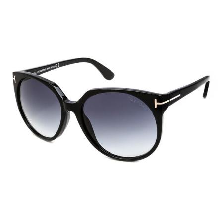 Tom Ford FT0370 AGATHA 01B Zwart Dames Zonnebril