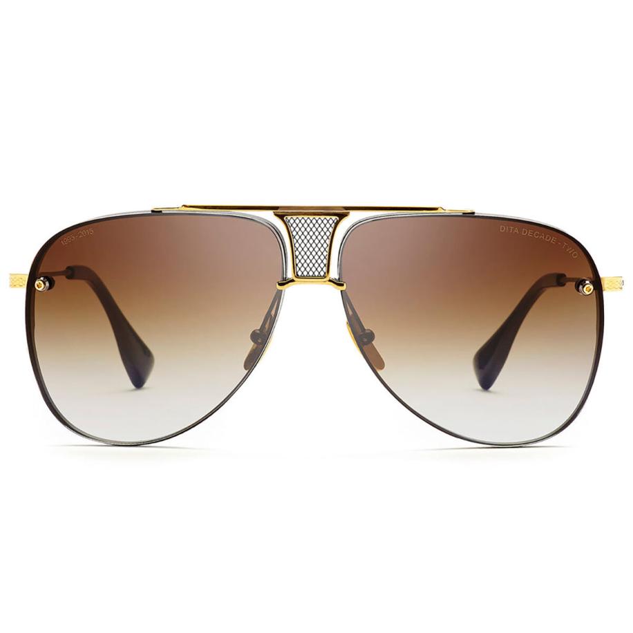 Dita Decade-Two DRX-2082-B-BLK-GLD-62 Zwart Heren Zonnebril