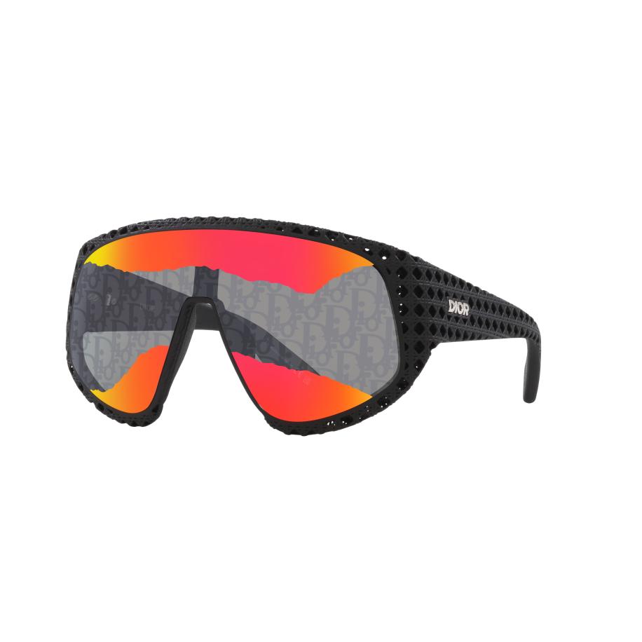 DIOR Mannelijk Sunglass Dior3D M1U Dm40126U - Framekleur: Zwartmat, Lenskleur: Rood Rood