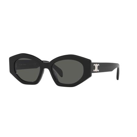 Celine Vrouwelijk Sunglass CL40238U - Framekleur: Zwart glanzend, Lenskleur: Blauw
