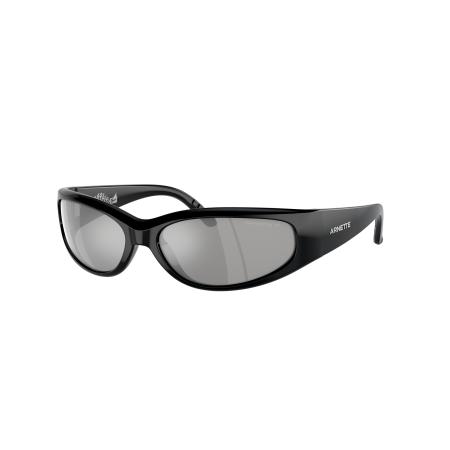 Arnette Mannelijk Sunglass AN4302 Catfish - Framekleur: Gerecycled zwart, Lenskleur: Zilver