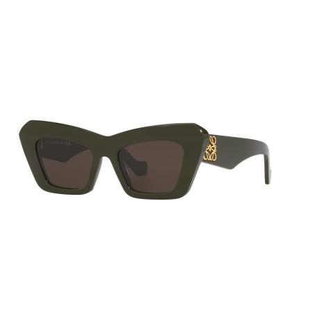 Loewe Vrouwelijk Sunglass Anagram Lw40036I - Framekleur: Groen donker, Lenskleur: Bruin