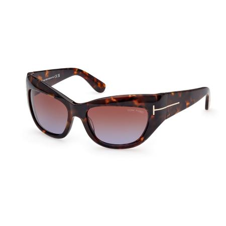 Tom Ford FT1065 BRIANNA 52F Tortoiseshell Dames Zonnebril