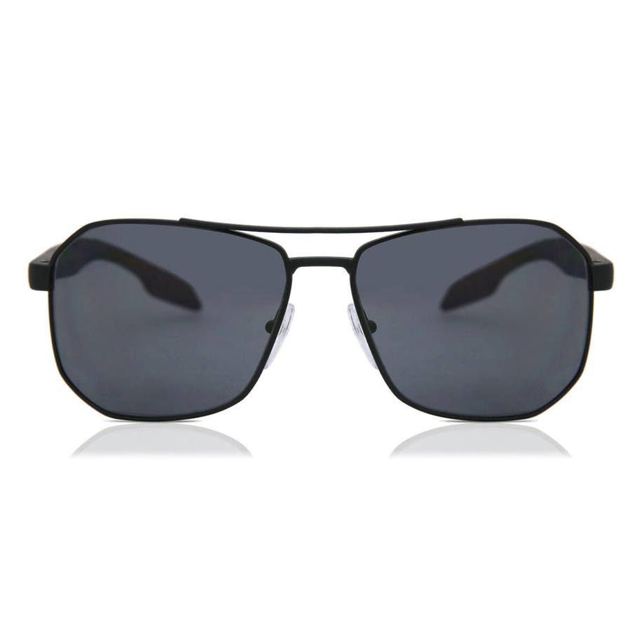 Prada Linea Rossa PS51VS Polarized DG05Z1 Zwart Heren Zonnebril Grijs