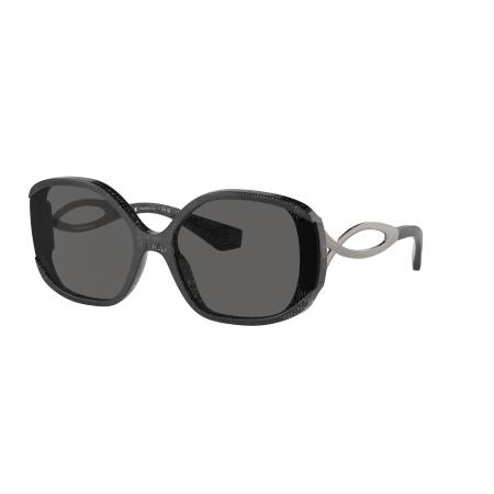 Alain Mikli Vrouwelijk Sunglass A05508 - Framekleur: Nieuw pointillé zwart, Lenskleur: Donkergrijs
