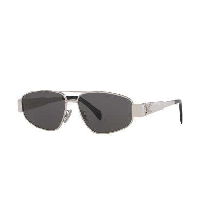 Celine Mannelijk Sunglass Metal Triomphe Cl40281U - Framekleur: Grijs, Lenskleur: Grijs