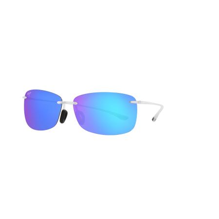 Maui Jim Unisex Sunglass Akau - Framekleur: Helder, Lenskleur: Blue Hawaii Mirror Polarized