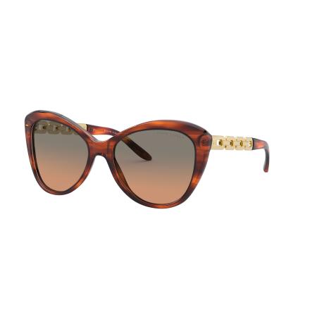 Ralph Lauren Vrouwelijk Sunglass RL8184 - Framekleur: Glanzend Gestreept Havana, Lenskleur: Grijs gradiënt oranje