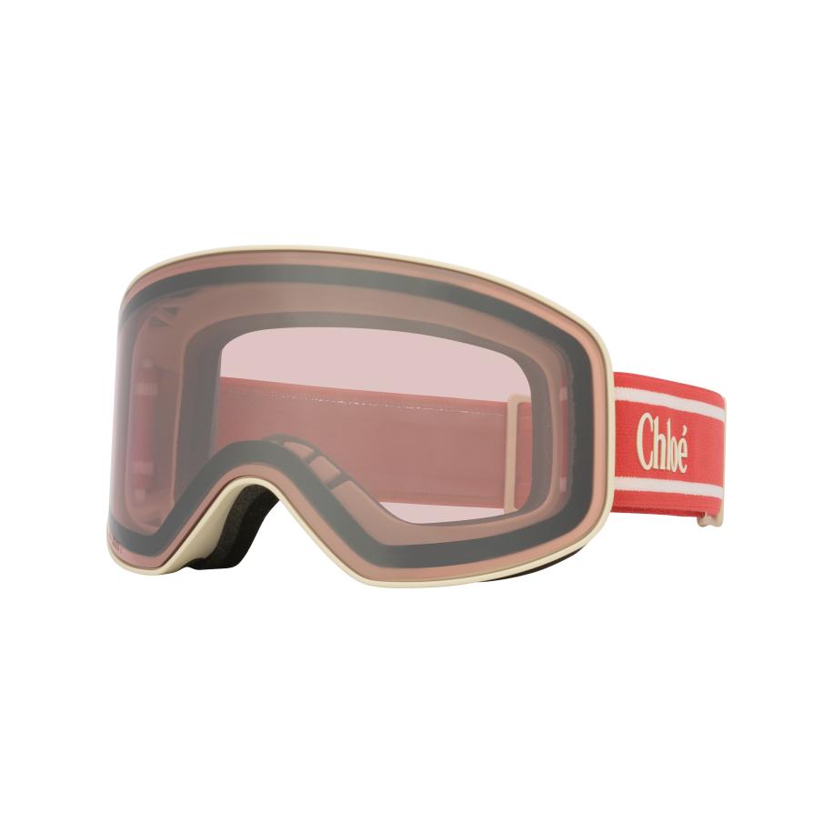 Chloé Vrouwelijk Sunglass CH0072S - Framekleur: Ivoor, Lenskleur: Roze Roze