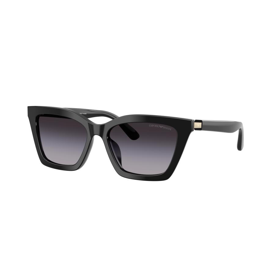 Emporio Armani Vrouwelijk Sunglass EA4250U - Framekleur: Glanzend zwart, Lenskleur: Gradiënt grijs Grijs