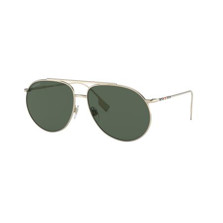 Burberry Vrouwelijk Sunglass BE3138 Alice - Framekleur: Lichtgoud, Lenskleur: Donkergroen