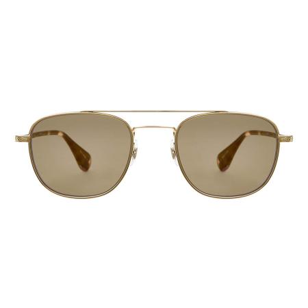 Garrett Leight CLUBHOUSE II SUN G-EMT/CL Goud Heren Zonnebril