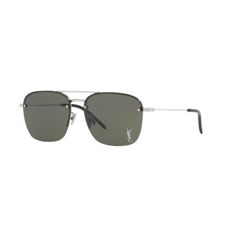Saint Laurent Vrouwelijk Sunglass SL 309 M - Framekleur: Zilver glanzend, Lenskleur: Grijs