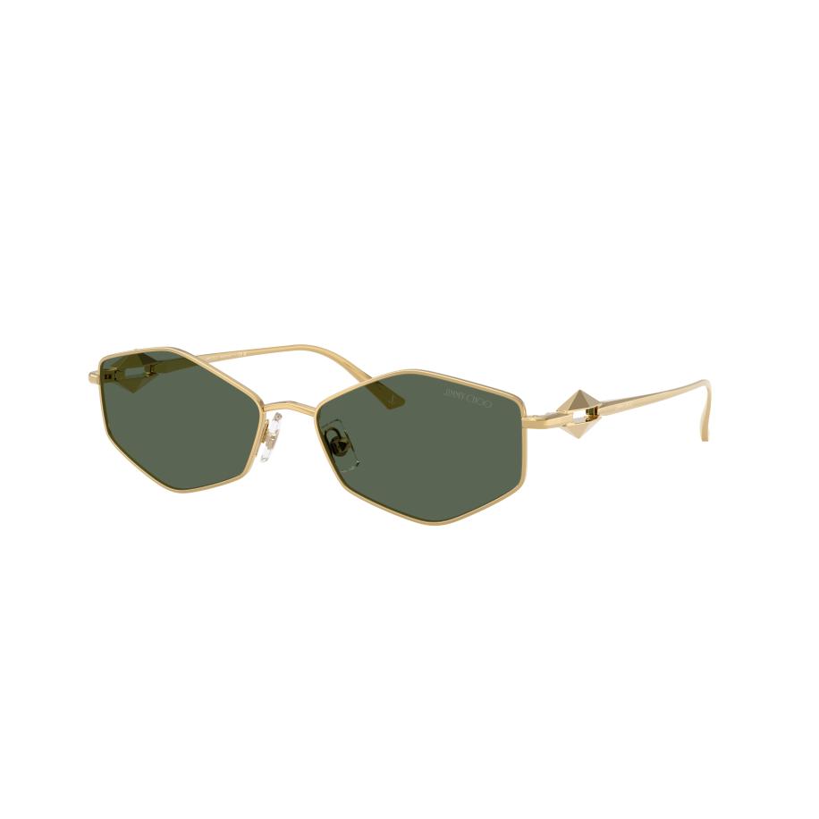 Jimmy Choo Vrouwelijk Sunglass JC4017 - Framekleur: Goud, Lenskleur: Donkergroen Groen