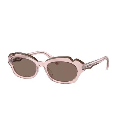 Alain Mikli Vrouwelijk Sunglass A05071 - Framekleur: Transparent Pink/Brown, Lenskleur: Donkerbruin