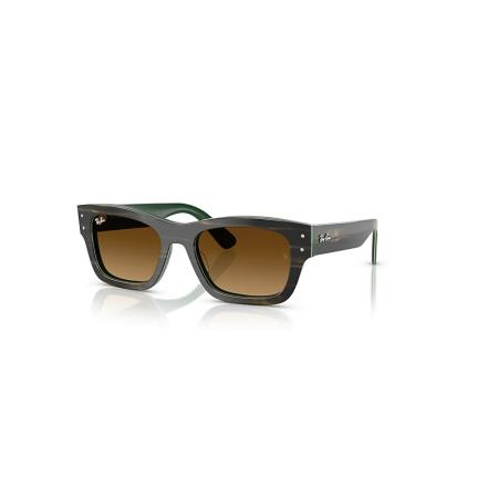 Ray-Ban Joseph zonnebril Gestreept Groen Op Groen montuur Bruin glazen 55-20