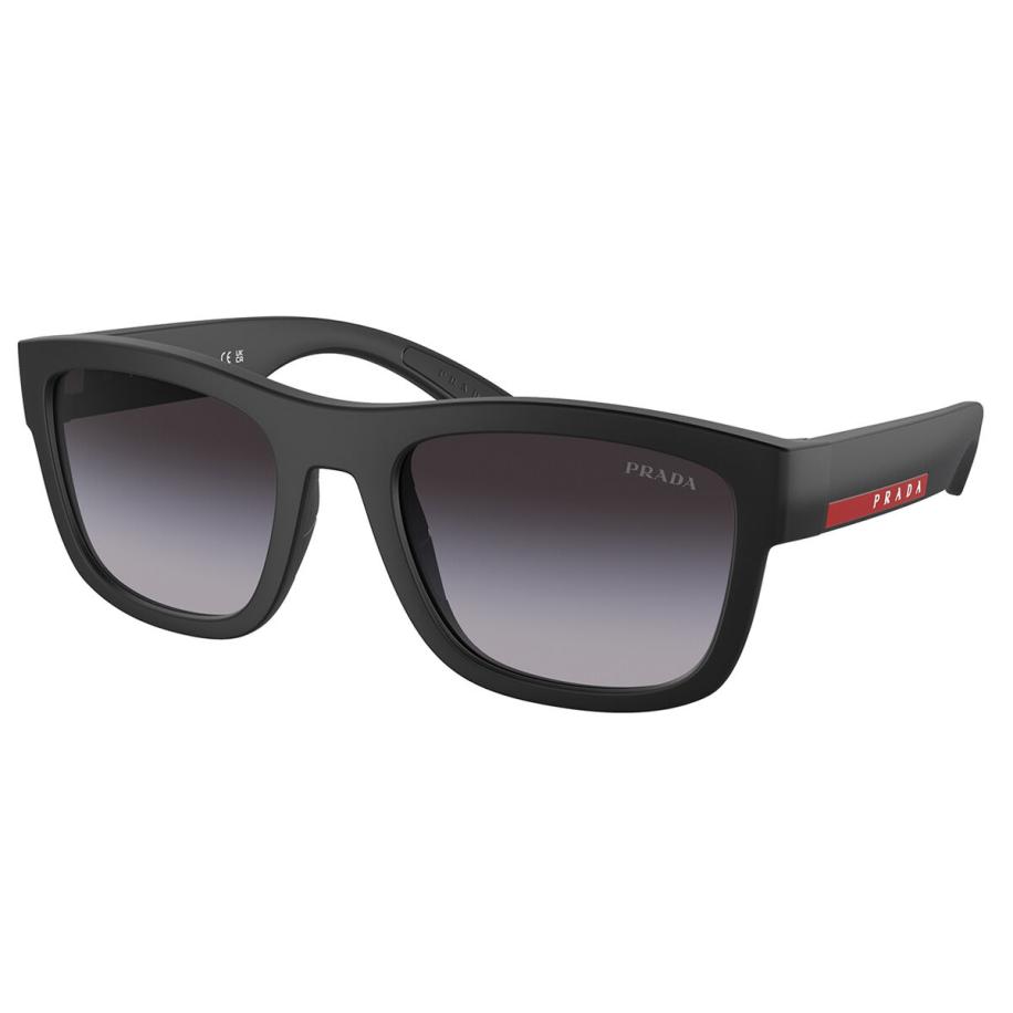 Prada Linea Rossa PS01ZSF Aziatische pasvorm 1BO09U Zwart Heren Zonnebril