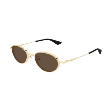 Alexander McQueen AM0523S 002 Goud Heren Zonnebril