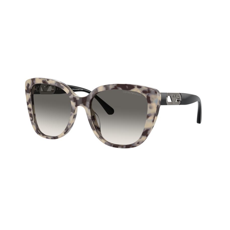 Emporio Armani Vrouwelijk Sunglass EA4214U - Framekleur: Glanzend Havana crème, Lenskleur: Gradiënt grijs Grijs
