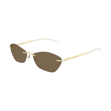 Alexander McQueen AM0525S 002 Goud Heren Zonnebril