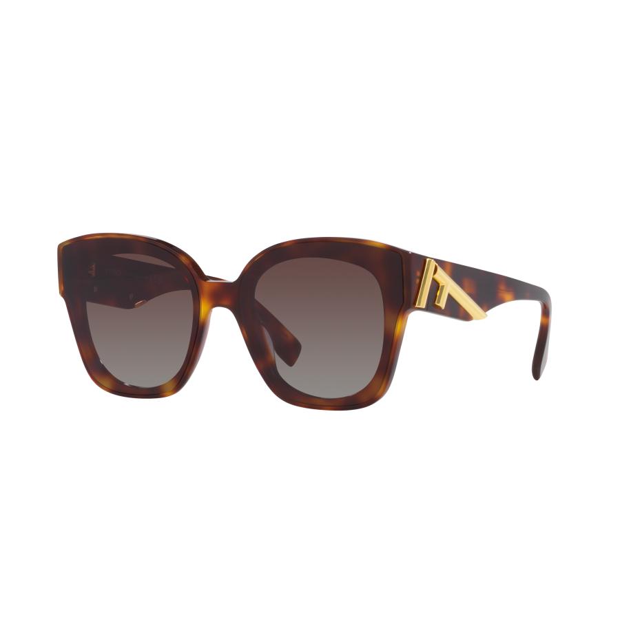 Fendi Vrouwelijk Sunglass FE40098I - Framekleur: Tortoise, Lenskleur: Grijs Grijs