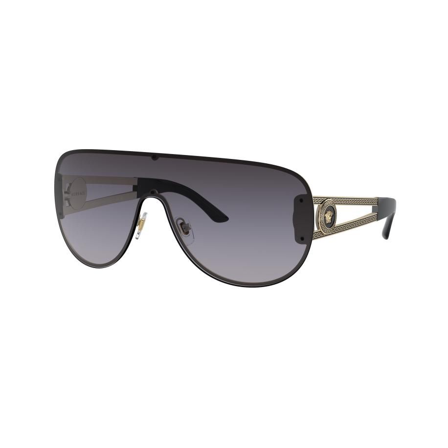 Versace Vrouwelijk Sunglass VE2166 - Framekleur: Lichtgoud, Lenskleur: Lichtgrijs gradiënt donkerblauw Multicolor