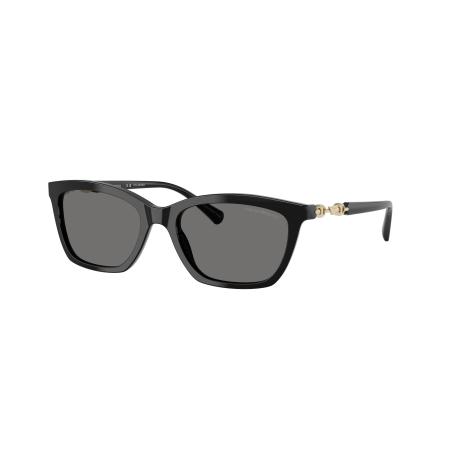 Emporio Armani Vrouwelijk Sunglass EA4238 - Framekleur: Glanzend zwart, Lenskleur: Donkergrijs Polar