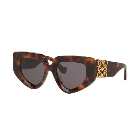Loewe Vrouwelijk Sunglass Anagram LW40154U - Framekleur: Tortoise zwart, Lenskleur: Grijs