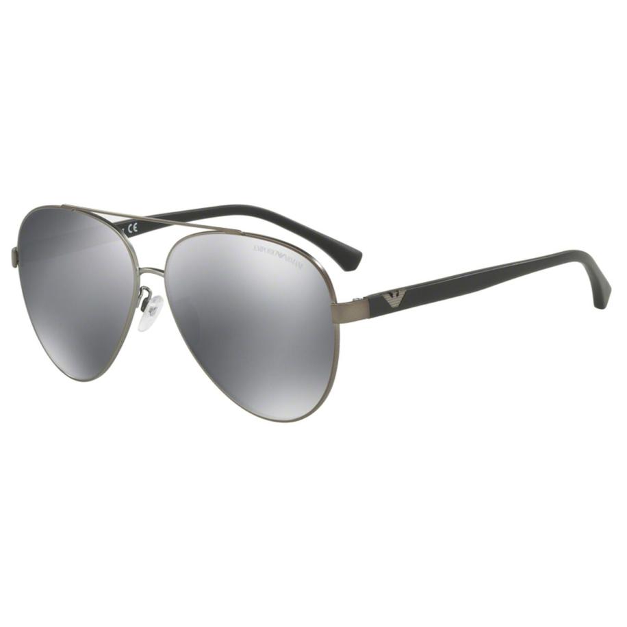 Emporio Armani EA2046D Aziatische pasvorm 30036G Grijs Heren Zonnebril