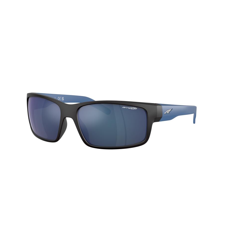 Arnette Mannelijk Sunglass AN4202 Fastball - Framekleur: Rubber zwart, Lenskleur: Blauw gespiegeld Blauw