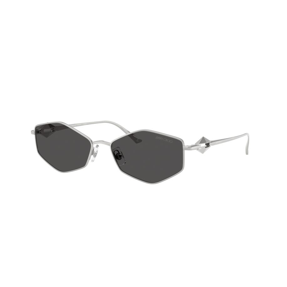 Jimmy Choo Vrouwelijk Sunglass JC4017 - Framekleur: Zilver, Lenskleur: Donkergrijs Grijs