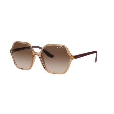 Vogue Eyewear Vrouwelijk Sunglass VO5361S - Framekleur: Transparant karamel, Lenskleur: Bruin Gradiënt