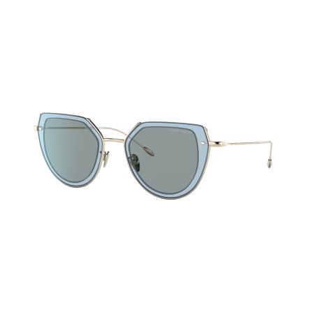 Giorgio Armani Vrouwelijk Sunglass AR6119 - Framekleur: Lichtgoud, Lenskleur: Donkergrijs