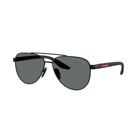 Prada Linea Rossa Mannelijk Sunglass PS A52S - Framekleur: Zwart, Lenskleur: Polar donkergrijs