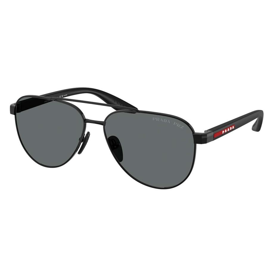 Prada Linea Rossa PS A52S Polarized 1AB5Z1 Zwart Heren Zonnebril