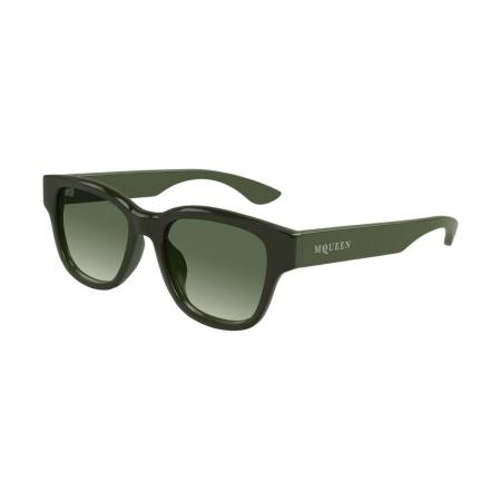 Alexander McQueen AM0528SA Aziatische pasvorm 004 Groen Heren Zonnebril