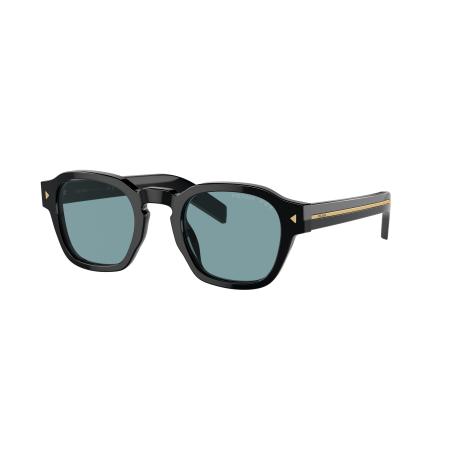 Prada Mannelijk Sunglass PR A16S - Framekleur: Zwart, Lenskleur: Polarized Groen